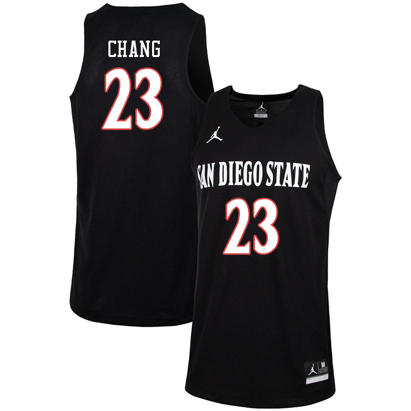 Jordan Brand Men #23 Ed Chang San Diego State Aztecs College Basketball Jerseys-Black